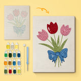 Punch Needle Bouquet de Tulipes