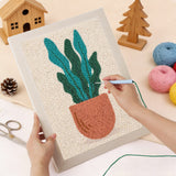 Punch Needle Plante Grasse Pot