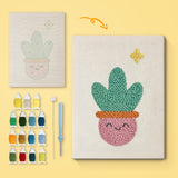 Punch Needle Cactus Rose
