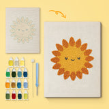 Punch Needle Soleil Souriant