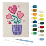 Punch Needle Fleurs en Pot