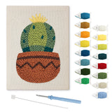 Punch Needle Cactus Boule Fleuri
