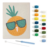 Punch Needle Ananas à Lunettes