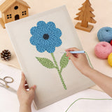 Punch Needle Fleur Bleue