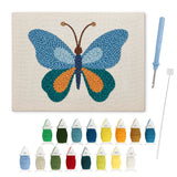 Punch Needle Papillon Bleu