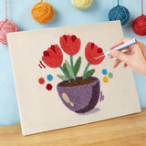 Punch Needle Tulipes en Pot