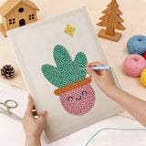 Punch Needle Cactus Rose
