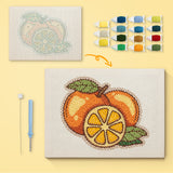 Punch Needle Oranges Tranchées