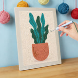 Punch Needle Plante Grasse Pot