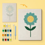 Punch Needle Fleur Turquoise