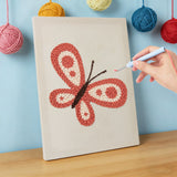 Punch Needle Papillon Rose