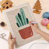 Punch Needle Cactus Pot Rond
