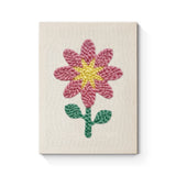 Punch Needle Fleur Rose Étoilée