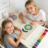Punch Needle Fleur Turquoise