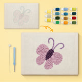 Punch Needle Papillon Mauve