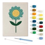 Punch Needle Fleur Turquoise