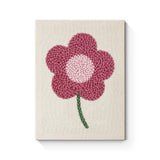 Punch Needle Fleur Rose Stylisée