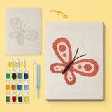 Punch Needle Papillon Rose
