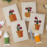 Punch Needle Mini Dahlias Orangés