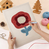 Punch Needle Fleur Rouge