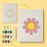 Punch Needle Marguerite Rose