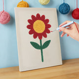 Punch Needle Fleur Rouge et Jaune
