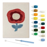 Punch Needle Fleur Rouge