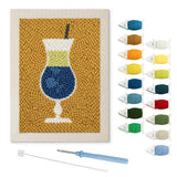 Punch Needle Cocktail Bleu