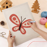Punch Needle Papillon Rose