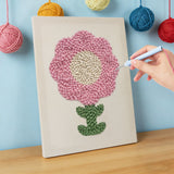 Punch Needle Fleur Rose Ronde
