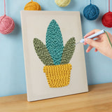 Punch Needle Plante en Pot Jaune