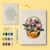 Punch Needle Panier de Fleurs