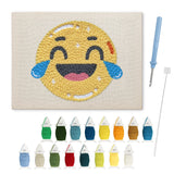 Punch Needle Emoji Rieur