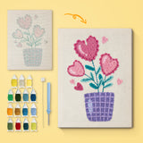 Punch Needle Fleurs en Pot