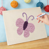 Punch Needle Papillon Mauve