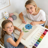 Punch Needle Fleur Bleue