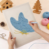 Punch Needle Papillon Bleu Clair