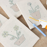 Punch Needle Mini Fleurs en Pot
