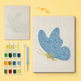 Punch Needle Papillon Bleu Clair