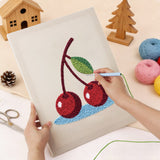 Punch Needle Cerises Rouges