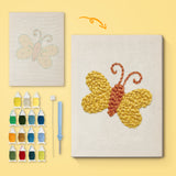 Punch Needle Papillon Jaune