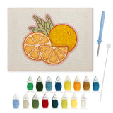 Punch Needle Oranges Coupées