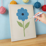 Punch Needle Fleur Bleue