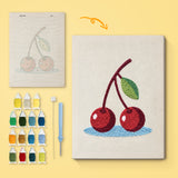 Punch Needle Cerises Rouges