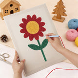 Punch Needle Fleur Rouge et Jaune