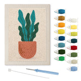 Punch Needle Plante Grasse Pot