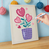 Punch Needle Fleurs en Pot