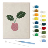 Punch Needle Vase Tropical