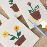 Punch Needle Mini Fleurs en Pot