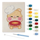 Punch Needle Ourson Cuisinier